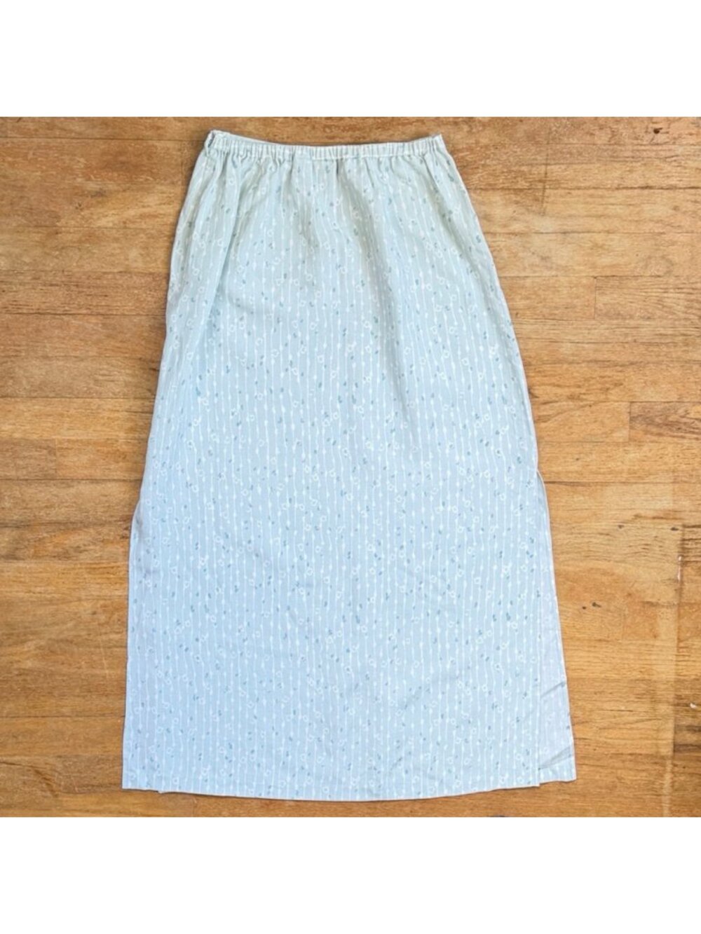 Vintage Green Abstract Striped Silk/Linen Maxi Skirt Size Small 26-28" Waist Y2K - Picture 4 of 7